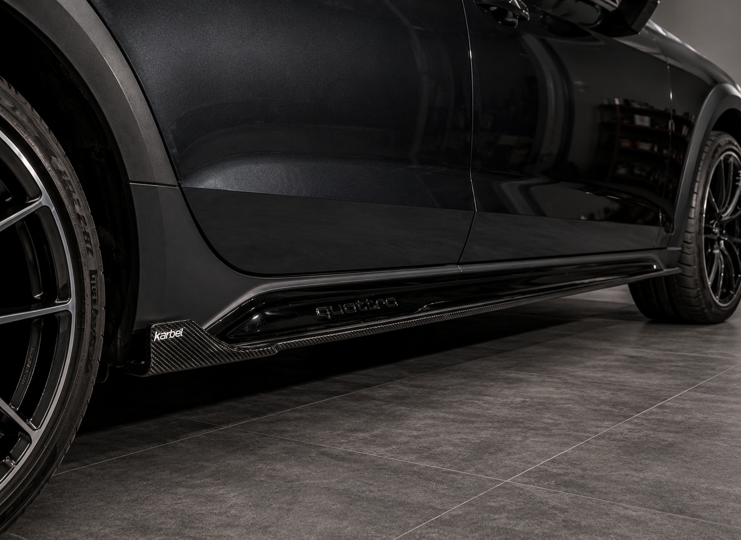 Karbel-Dry Carbon Side Skirts Audi A4 Allroad B9.5 2020-ON Pre-preg Carbon Fiber
