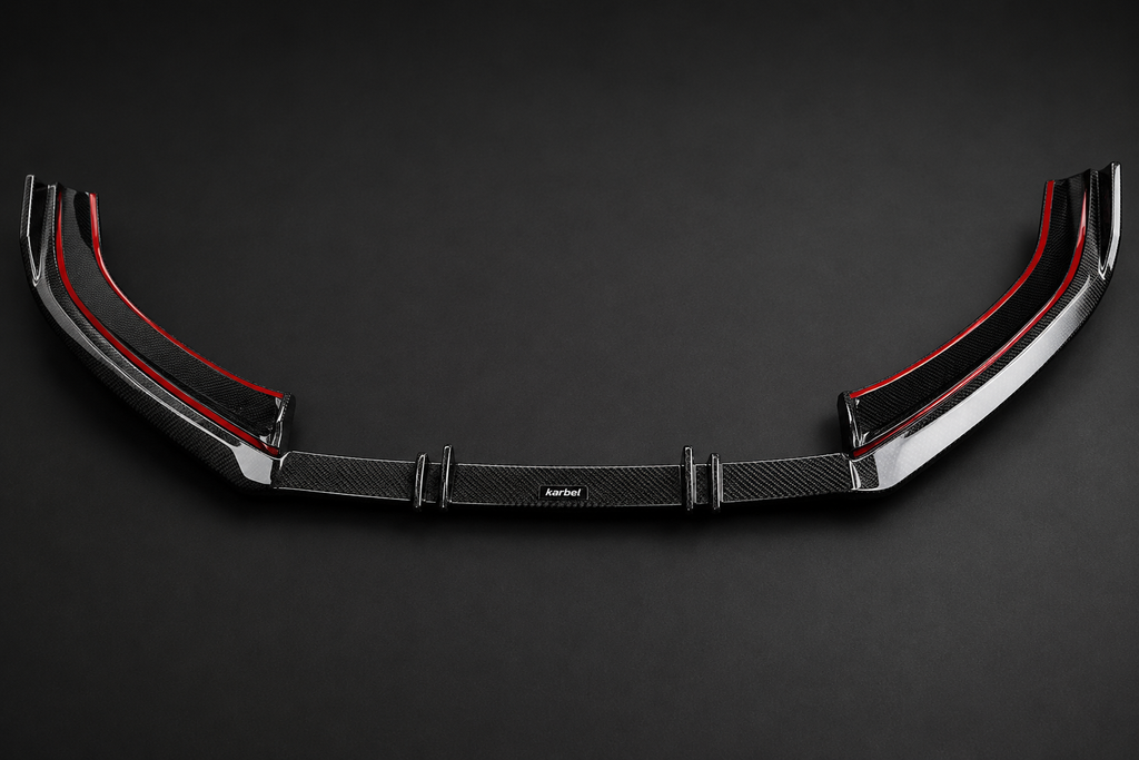 Karbel-Dry Carbon Front Lip Splitter For Audi A4 Allroad B9 2017-2019 Pre-preg Carbon Fiber