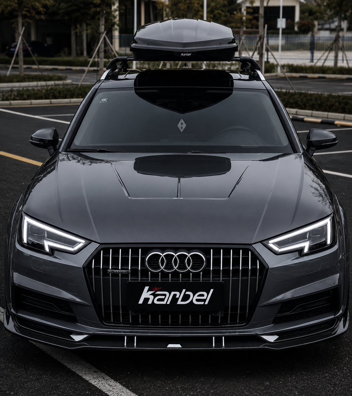Karbel-Dry Carbon Upper Valences For Audi A4 Allroad B9 2017-2019 Pre-preg Carbon Fiber
