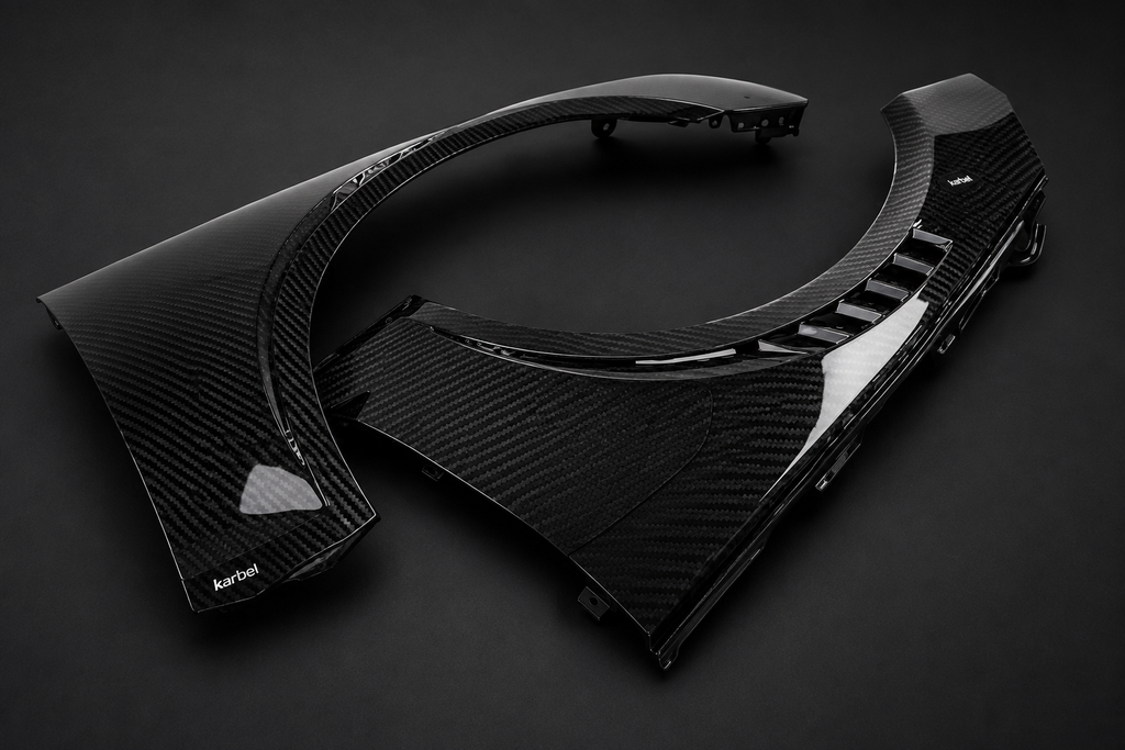 Karbel Carbon Front Fenders for Audi S4 A4 B9 2017-2019 & S4 A4 B9.5 2020-ON Carbon Fiber