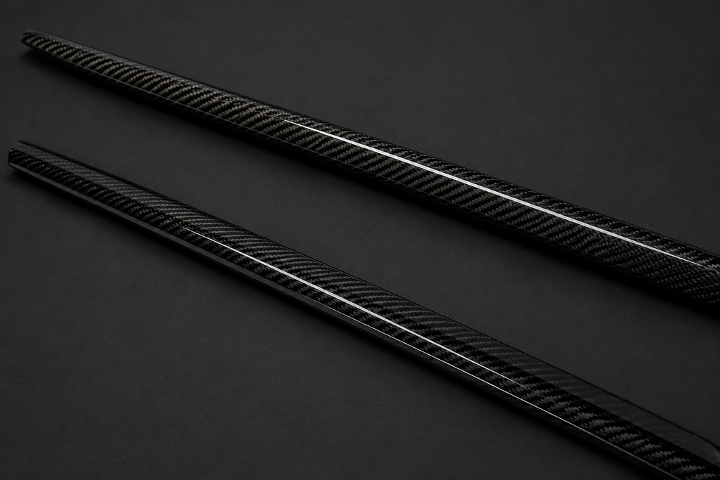 Karbel-Dry Carbon Side Skirts & Upper Side Skirt Trim for Audi S4 & A4 S Line B9/B9.5 Carbon Fiber
