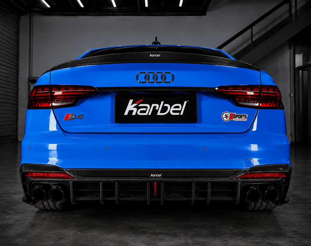 Karbel-Dry Carbon Trunk Lid Rear Trim for Audi S4 & A4 S Line B9.5 Carbon Fiber