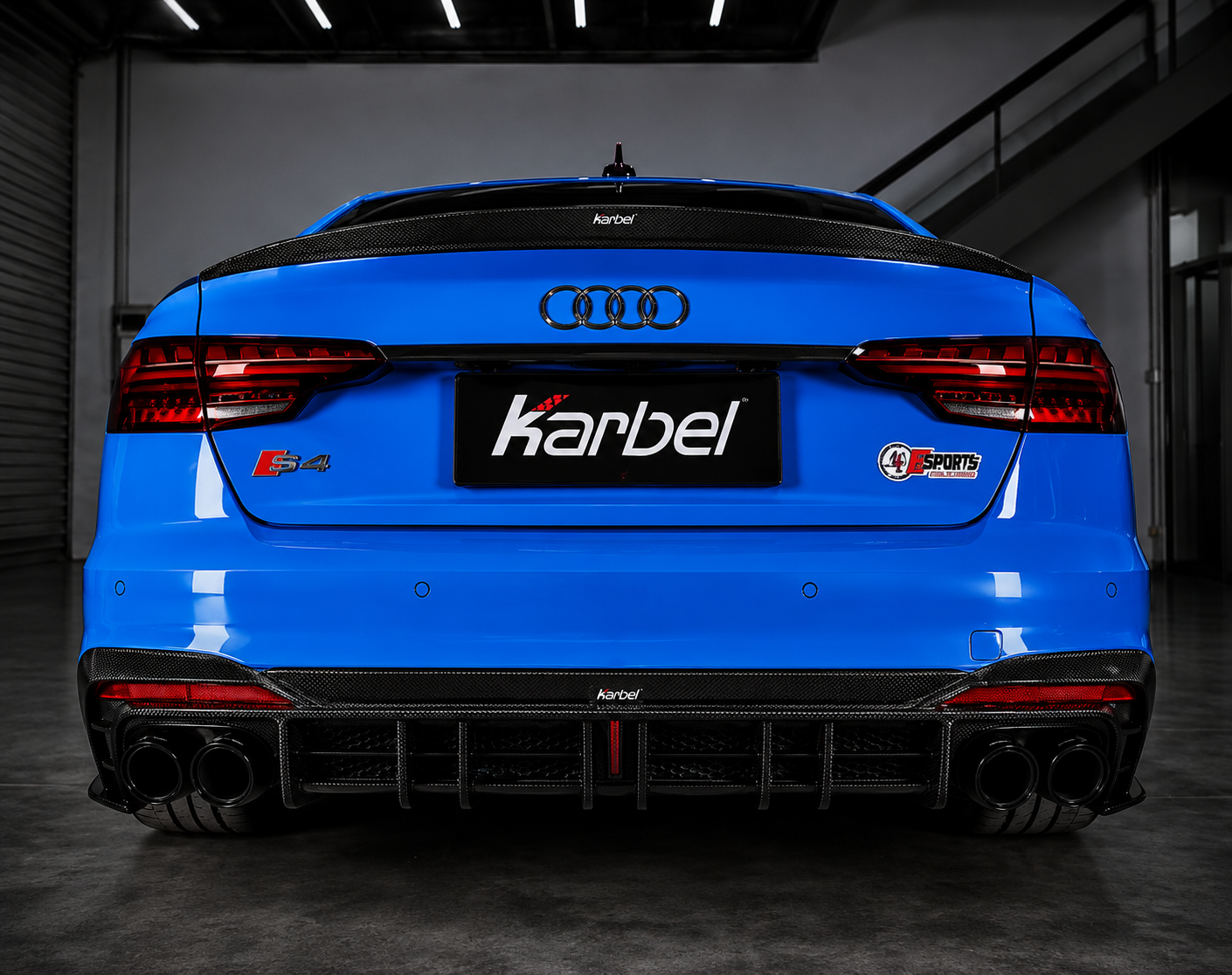 Karbel-Dry Carbon Trunk Lid Rear Trim for Audi S4 & A4 S Line B9.5 Carbon Fiber