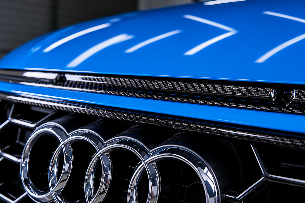 Karbel-Dry Carbon Front Bumper Top Trim for Audi S4 & A4 S Line 2020-ON B9.5 Pre-preg Carbon Fiber