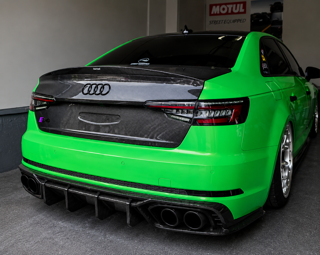 Karbel-Dry Carbon Rear Trunk Lid for Audi S4 & A4 2017-ON B9 B9.5 Pre-preg Carbon Fiber