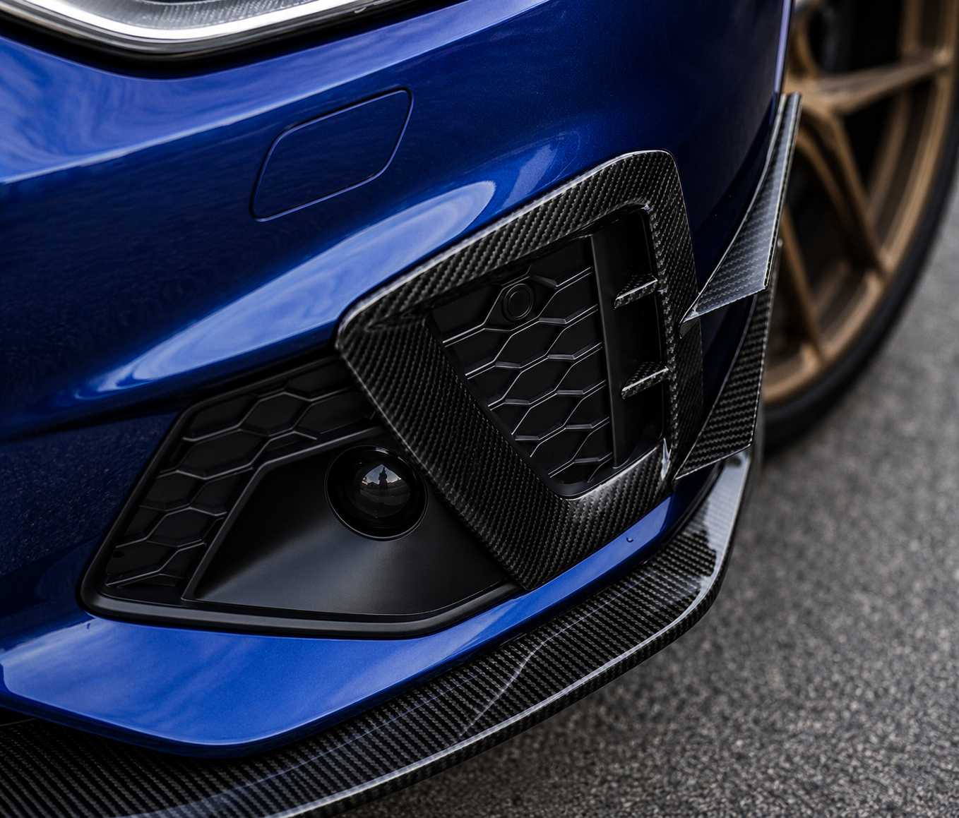 Karbel-Dry Carbon Upper Valences for Audi S4 A4 S - Line B9.5 Pre-preg Carbon Fiber