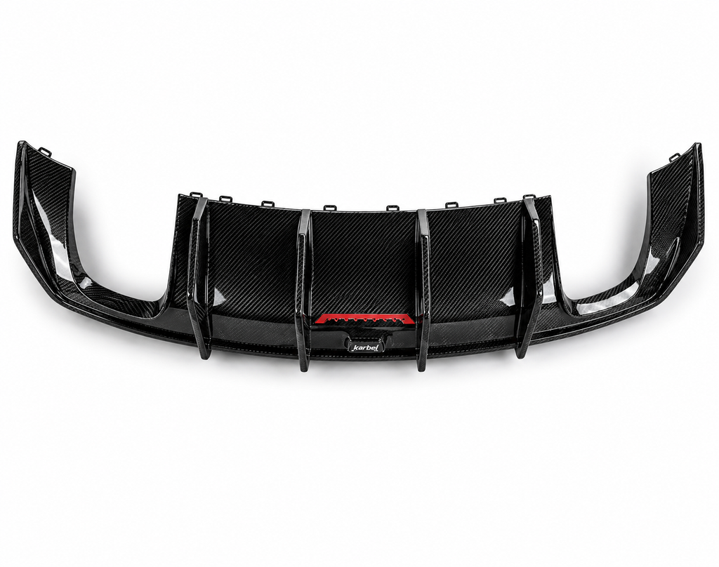 Karbel-Dry Carbon Rear Diffuser for Audi S3 A3 (with S bumper Only) 8V Sedan Carbon Fiber