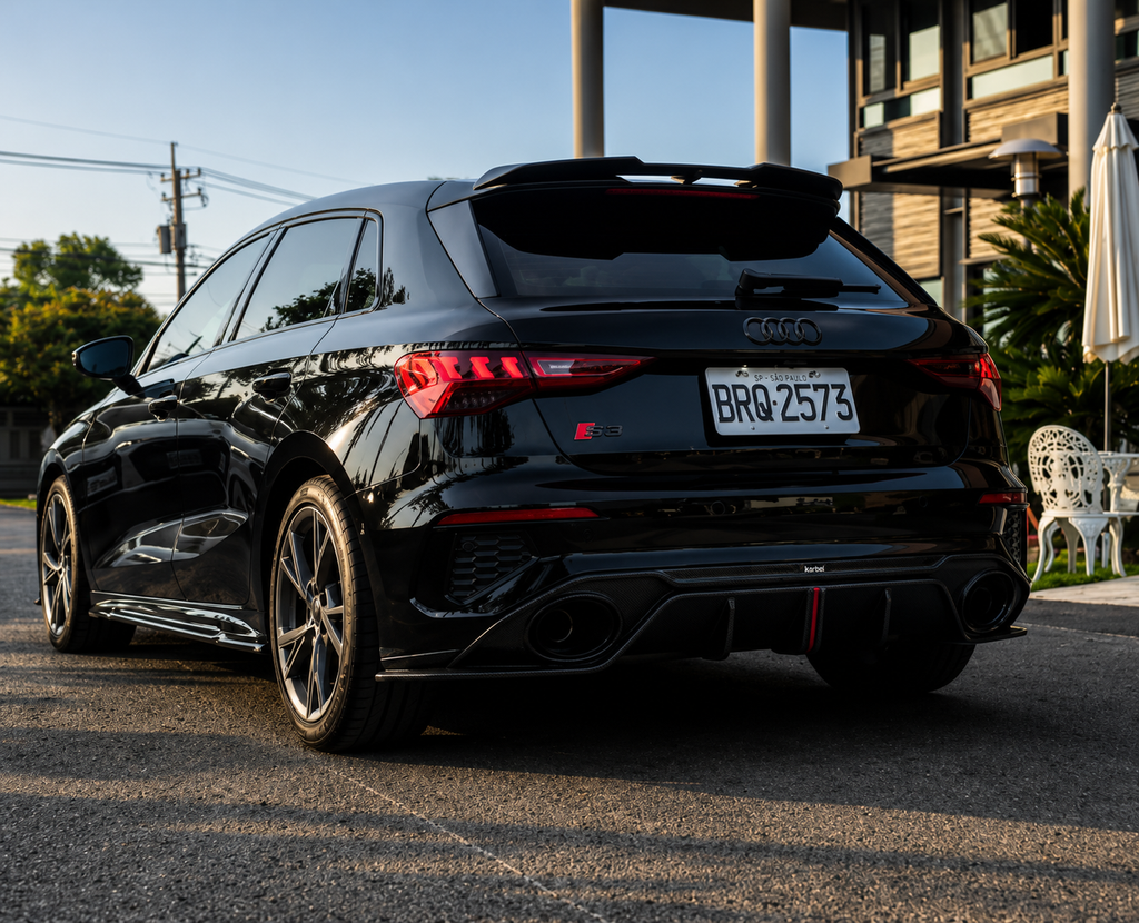 Karbel-Dry Carbon Rear Roof Spoiler for Audi S3 A3 8Y 2021-ON Pre-preg Carbon Fiber