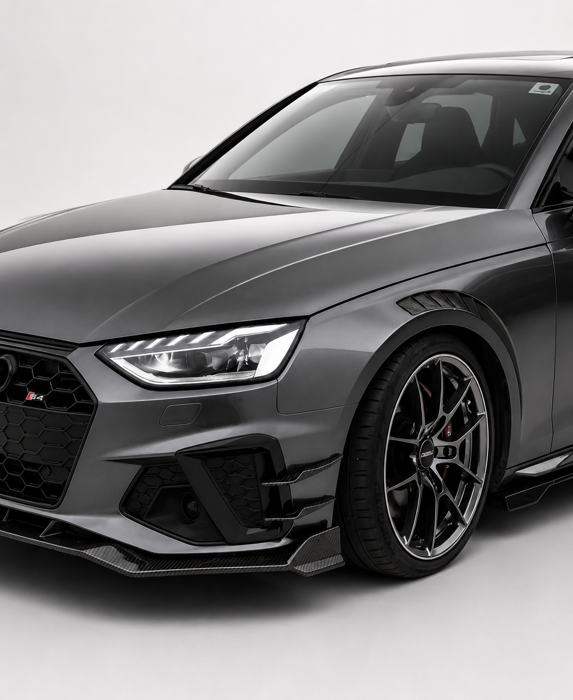 Karbel-Dry Carbon V3 Front Canards for Audi S4 A4 S-line B9.5 Pre-preg Carbon Fiber