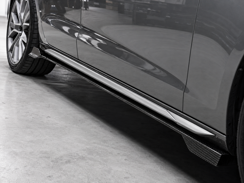 Karbel-Dry Carbon V2 Side Skirts for Audi S4 A4 B9.5 2020-ON Pre-preg Carbon Fiber