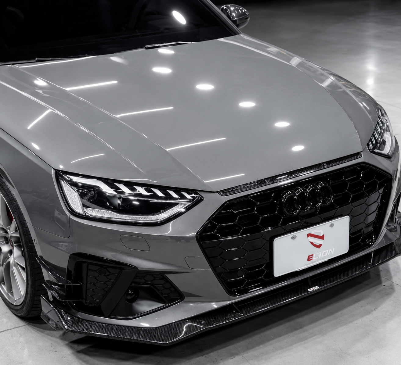 Karbel-Dry Carbon V3 Front Lip for Audi S4 A4 S-line B9.5 2020-ON Pre-preg Carbon Fiber