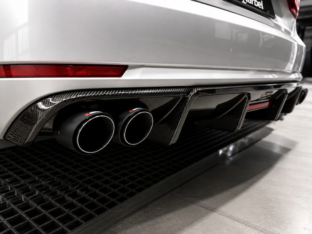 Karbel-Dry Carbon Rear Diffuser for Audi A4 2017-2018 B9 Carbon Fiber
