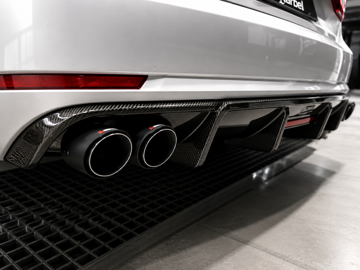 Karbel-Dry Carbon Rear Diffuser for Audi A4 2017-2018 B9 Carbon Fiber