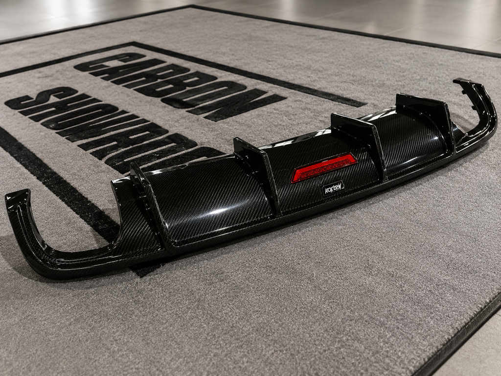 Karbel-Dry Carbon Rear Diffuser for Audi A4 2017-2018 B9 Carbon Fiber