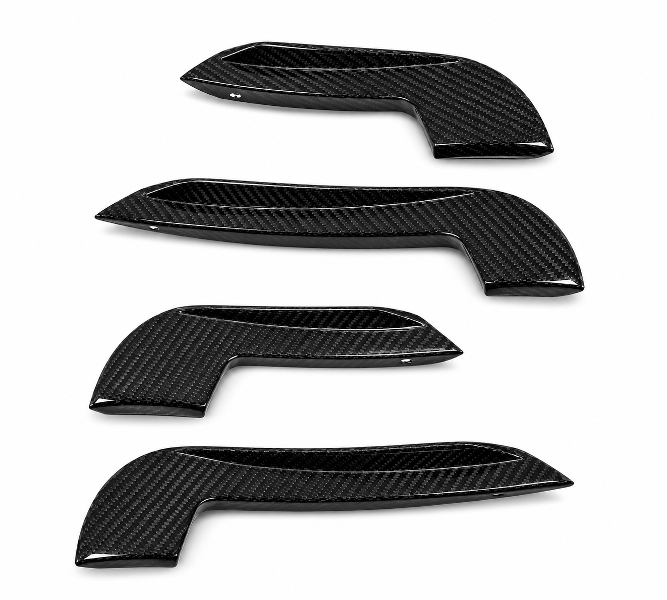 Karbel-Dry Carbon Front Bumper Canards for Audi S4 & A4 S Line 2019 B9 Pre-preg Carbon Fiber