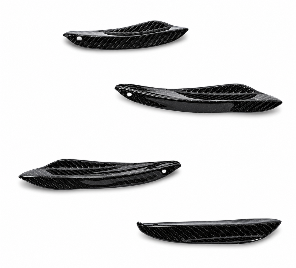 Karbel-Dry Carbon Front Canards for Audi S4 A4 S-line B9 2017-2018 Carbon Fiber