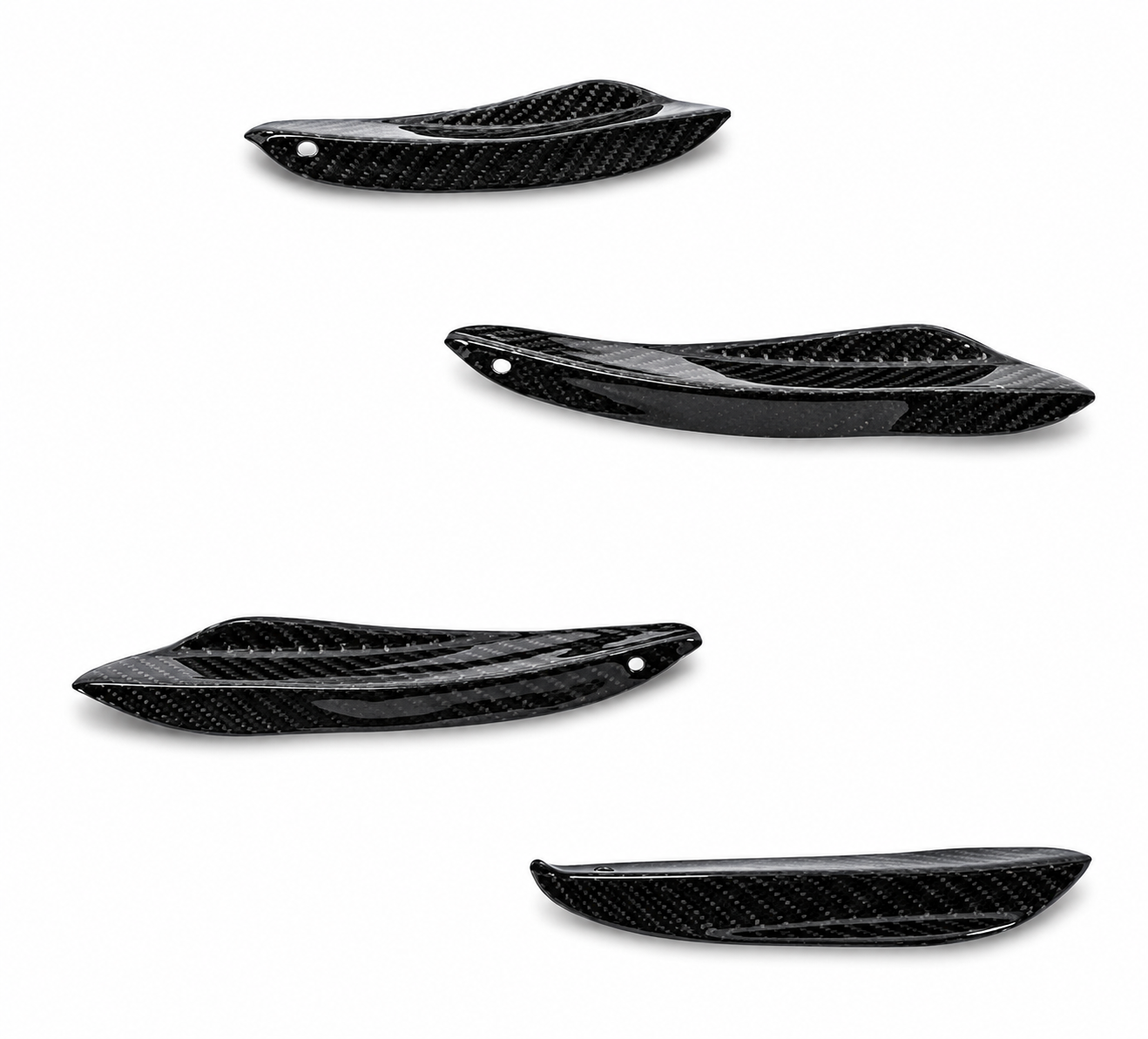 Karbel-Dry Carbon Front Canards for Audi S4 A4 S-line B9 2017-2018 Carbon Fiber