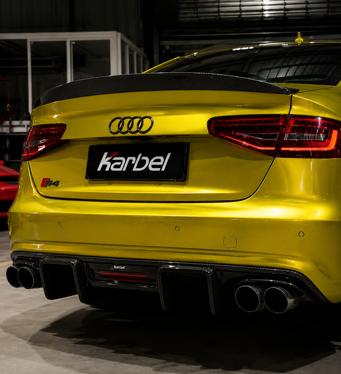 Karbel-Dry Carbon Rear Diffuser for Audi A4 2013-2016 B8.5 Carbon Fiber