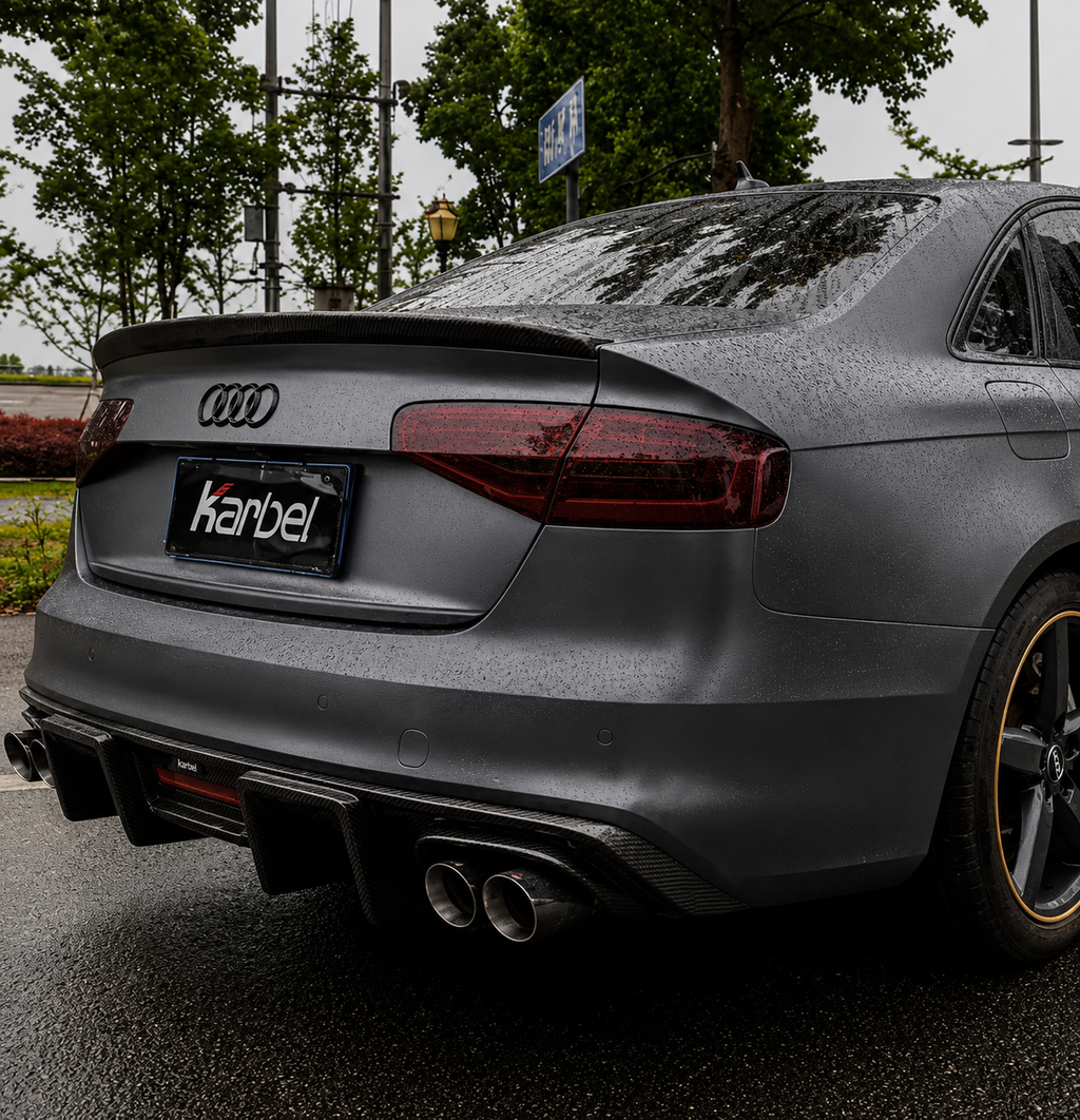 Karbel-Dry Carbon Rear Diffuser for Audi S4 & A4 S Line 2013-2016 B8.5 Carbon Fiber