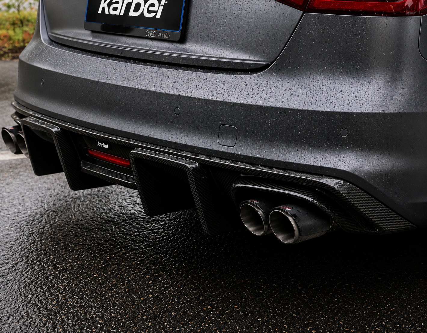 Karbel-Dry Carbon Rear Diffuser for Audi S4 & A4 S Line 2013-2016 B8.5 Carbon Fiber