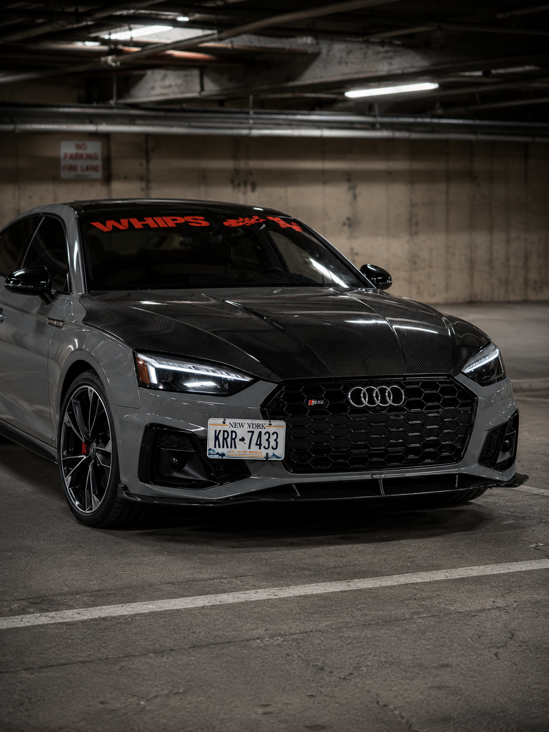 Karbel-Dry Carbon Front Lip Ver.2 for Audi S5 & A5 S Line 2020-Early 2025 B9.5 Carbon Fiber