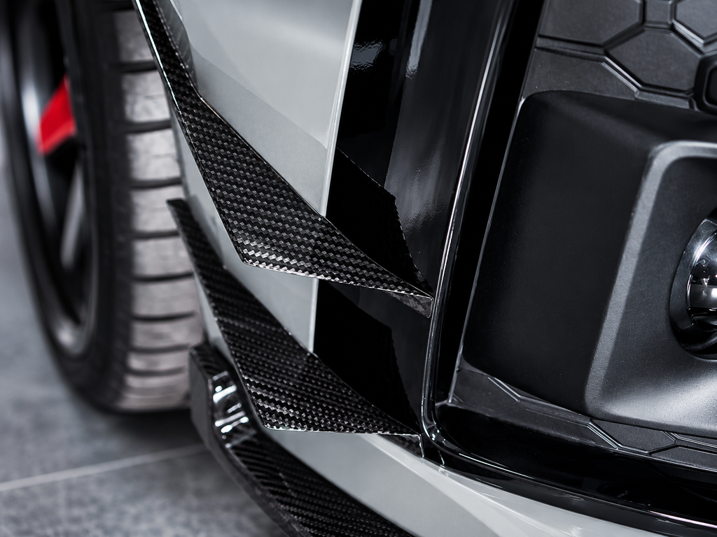 Karbel-Dry Carbon Front Bumper Canards for Audi S5 A5 B9.5 2020-Early 2025 Pre-preg Carbon Fiber