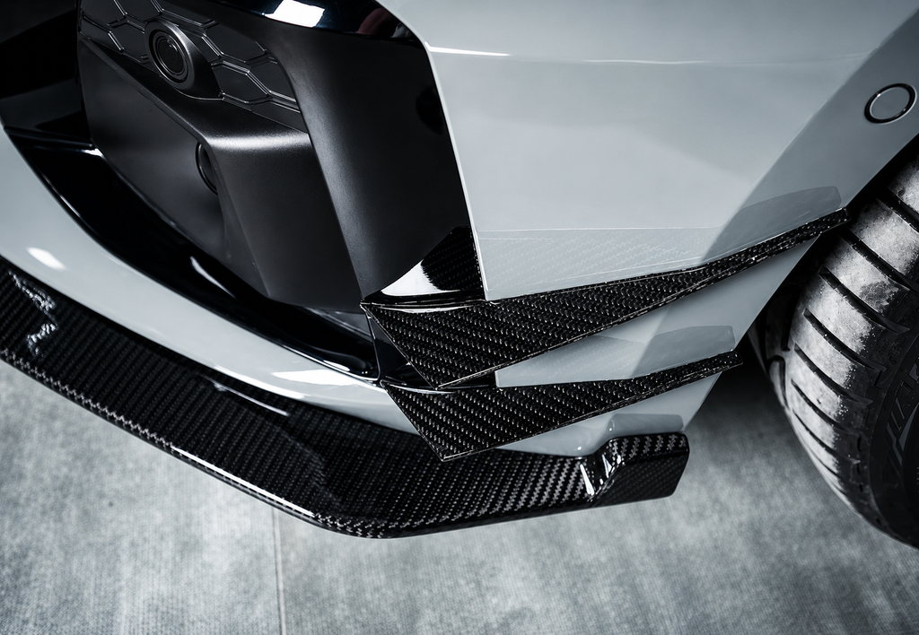 Karbel-Dry Carbon Front Bumper Canards for Audi S5 A5 B9.5 2020-Early 2025 Pre-preg Carbon Fiber
