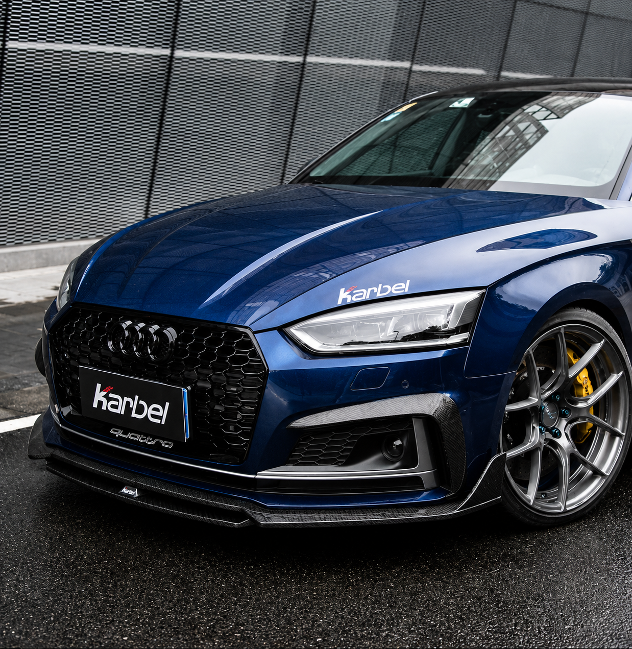 Karbel-Dry Carbon Front Lip Ver.2 for Audi S5 & A5 S-bumpe 2017-2019 B9 Pre-preg Carbon Fiber