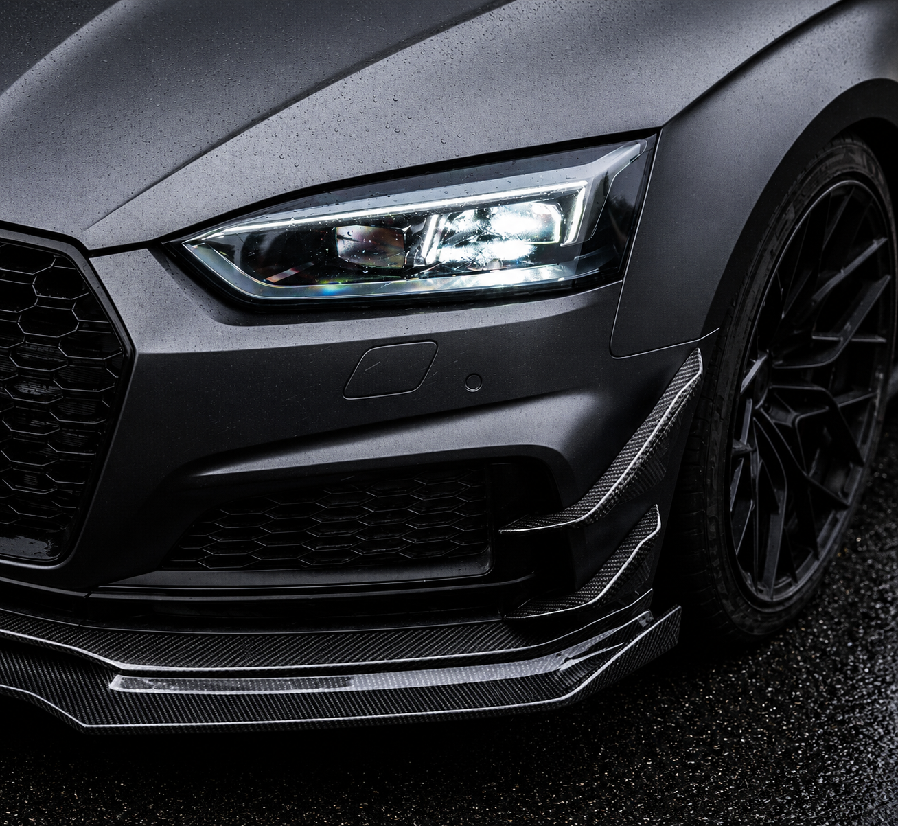 Karbel-Dry Carbon Dry Pre-preg Carbon Fiber Front Canards for Audi S5 A5 B9 2017-2019