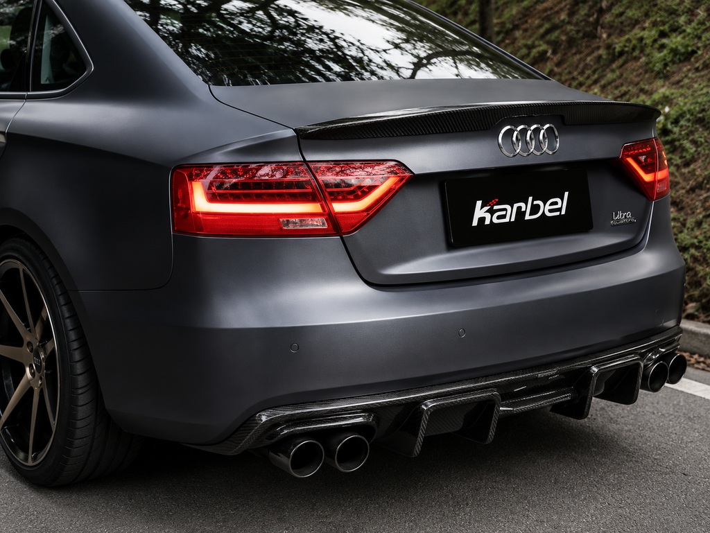 Karbel-Dry Carbon Rear Diffuser for Audi A5 B8.5 Dry Carbon Fiber