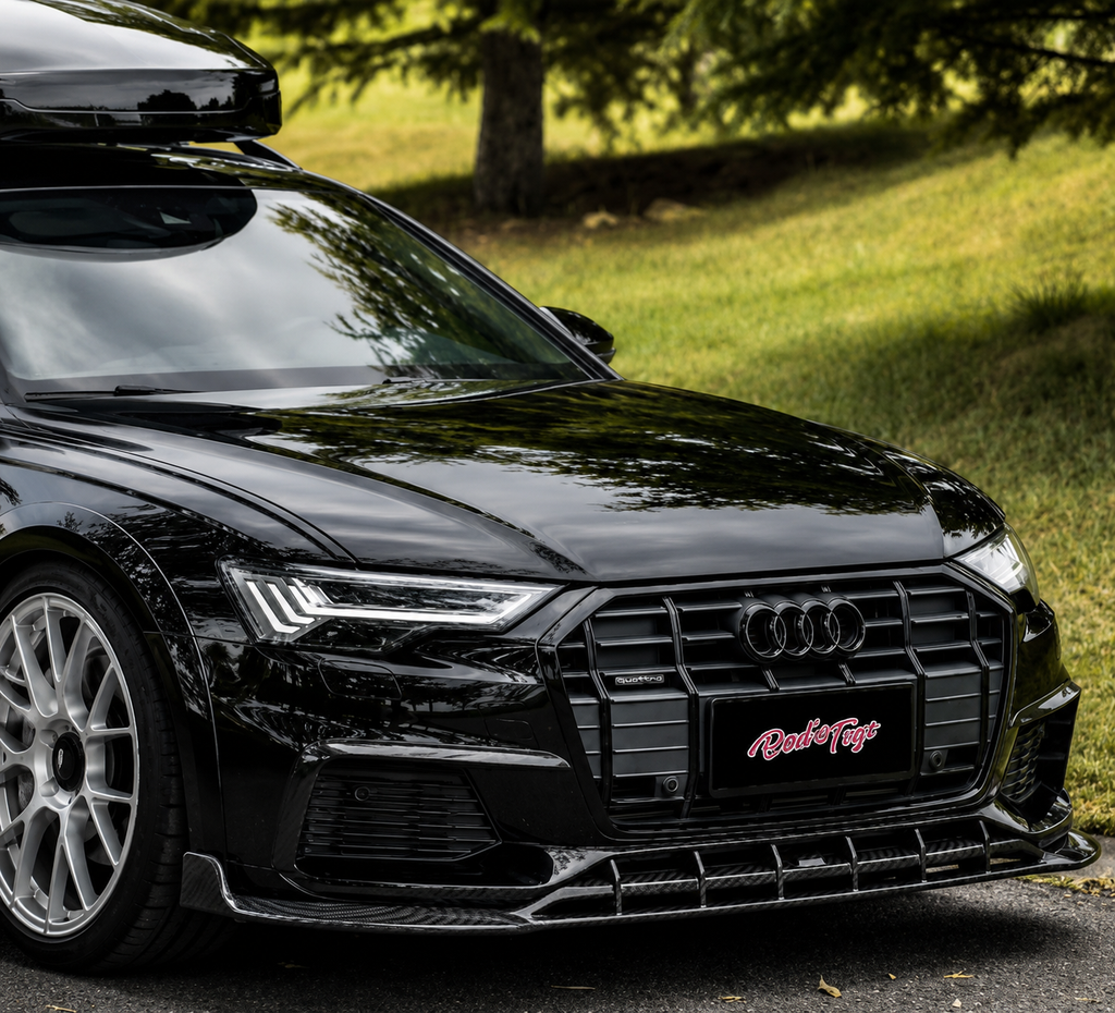 Karbel-Dry Carbon V2 Lower Front Lip Splitter For Audi A6 Allroad C8 2020-ON Carbon Fiber