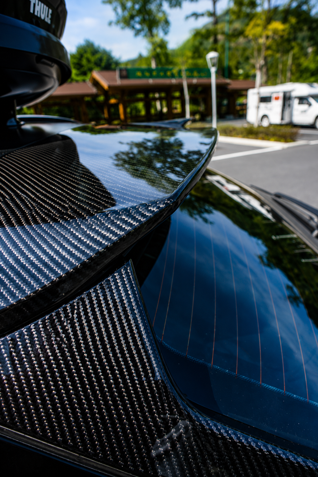 Karbel-Dry Carbon V1 Rear Roof Spoiler For Audi A6 Allroad C8 2020-ON Carbon Fiber
