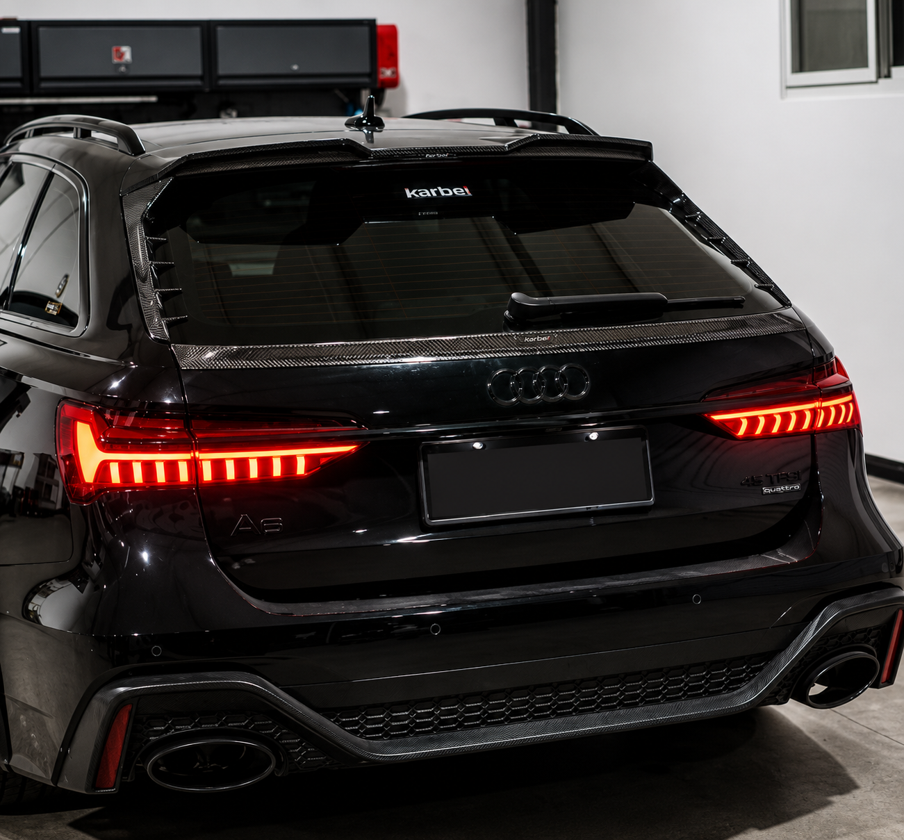 Karbel-Dry Carbon Rear Trunk Spoiler For Audi A6 Allroad C8 2020-ON Carbon Fiber