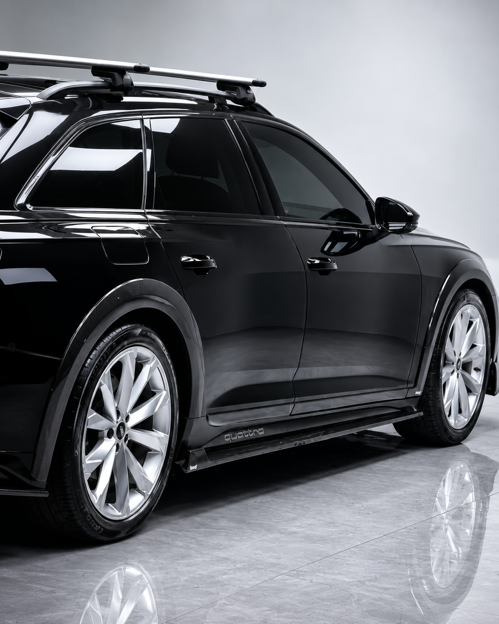 Karbel-DryCarbon Side Skirts For Audi A6 Allroad C8 2022-ON Dry Pre-preg Carbon Fiber