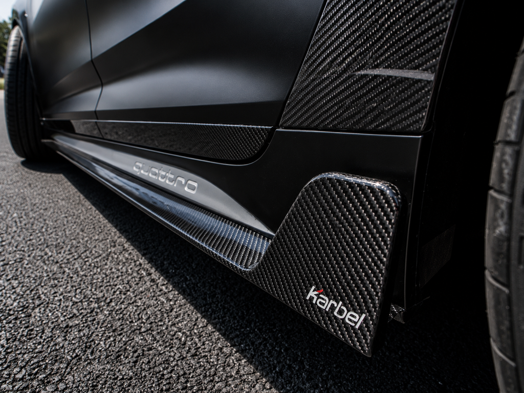 Karbel-Dry Carbon Side Skirts For Audi A6 Allroad C8 2020-2021 Dry Pre-preg Carbon Fiber
