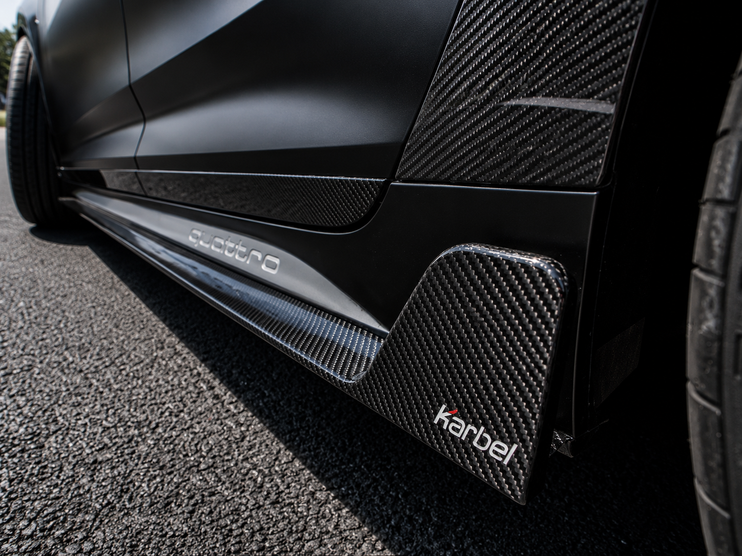 Karbel-Dry Carbon Side Skirts For Audi A6 Allroad C8 2020-2021 Dry Pre-preg Carbon Fiber