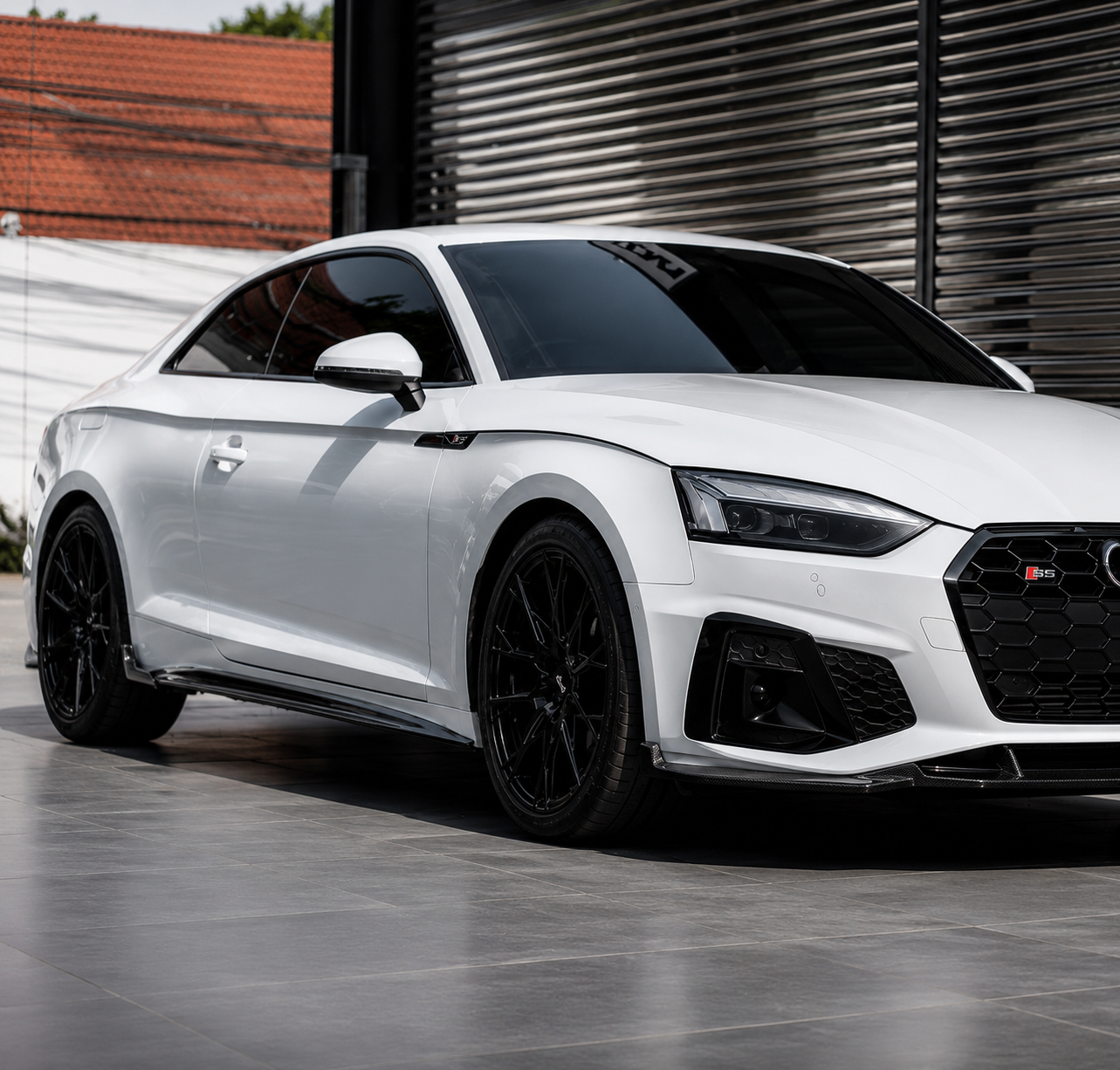 Karbel-Dry Carbon Side Skirts for Audi S5 A5 B9.5 2020-Early 2025 Dry Pre-preg Carbon Fiber