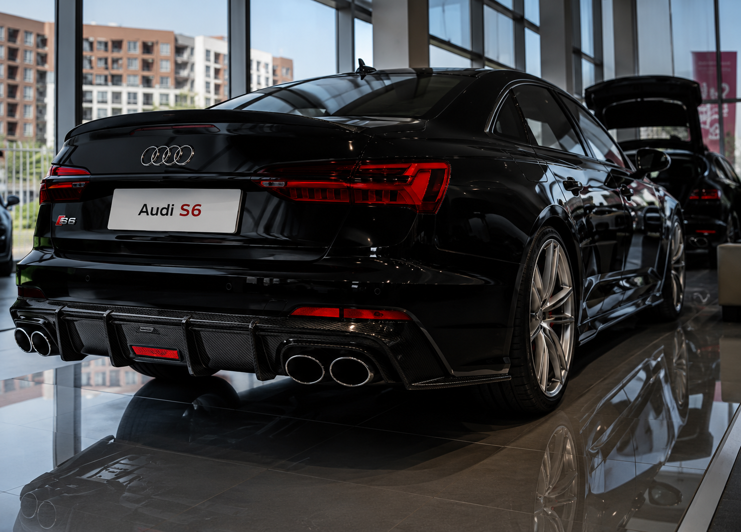 Karbel-Dry Carbon Rear Diffuser for Audi S6 & A6 S-Line & A6 Avant 2019-ONWARDS C8 Pre-preg Carbon Fiber