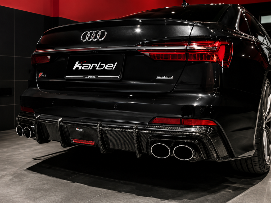 Karbel-Dry Carbon Rear Diffuser for Audi S6 & A6 S-Line & A6 Avant 2019-ONWARDS C8 Pre-preg Carbon Fiber