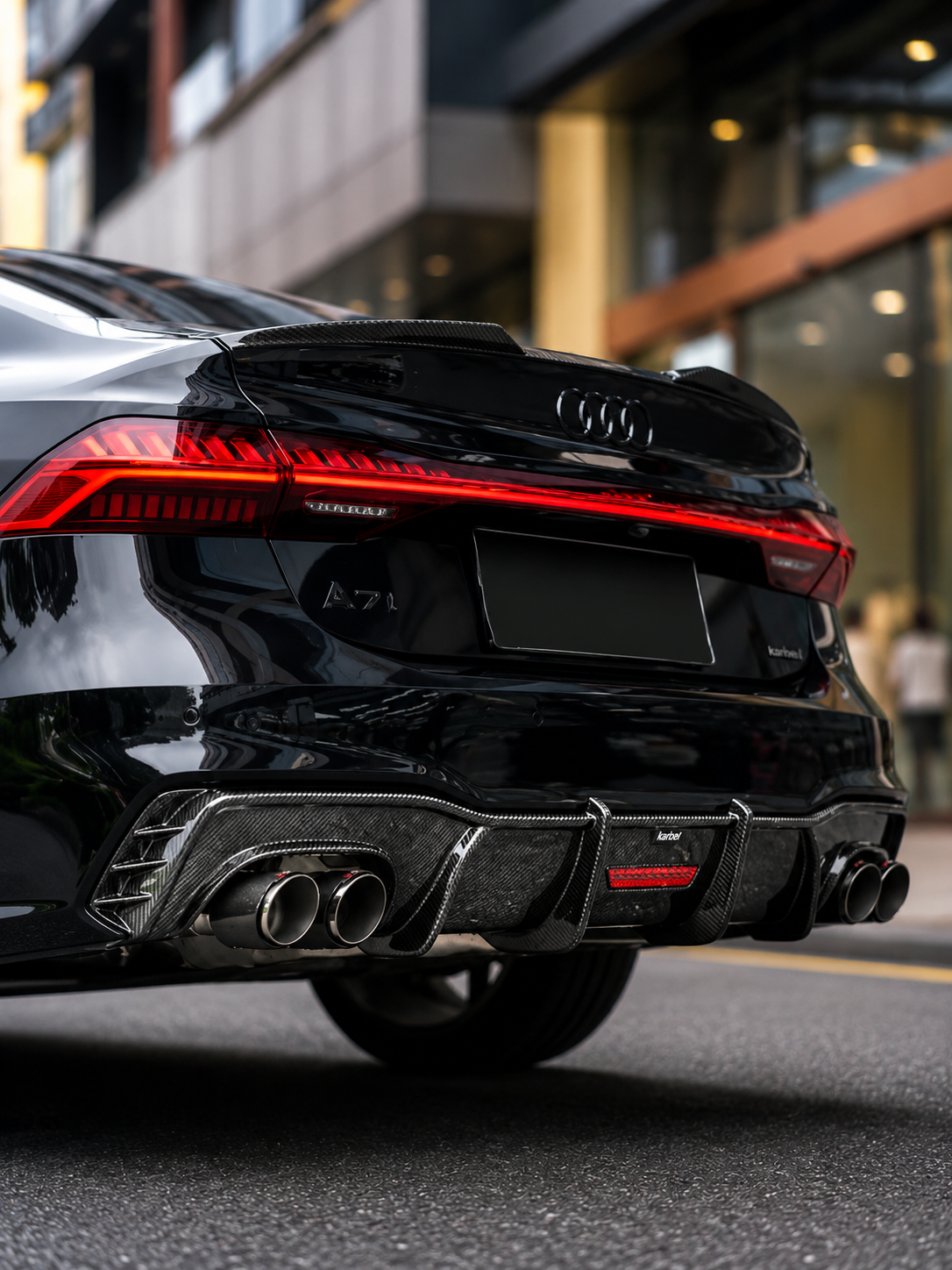 Karbel-Dry Carbon Front Canards for Audi S7 A7 C8 2019-ON Pre-preg Carbon Fiber