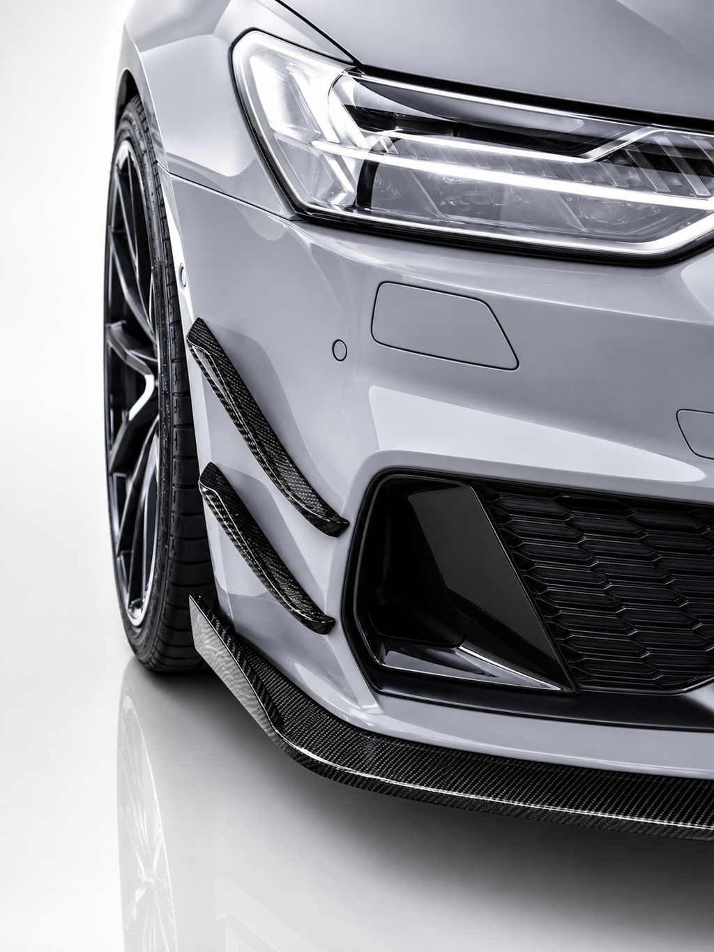 Karbel-Dry Carbon Front Canards for Audi S7 A7 C8 2019-ON Pre-preg Carbon Fiber