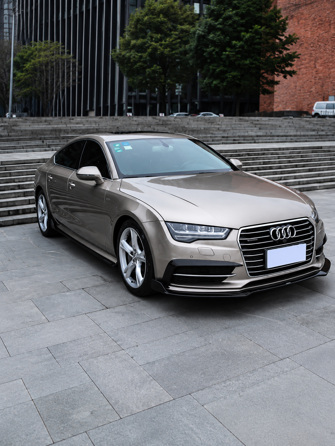 Karbel-Dry Carbon Front Lip Splitter for Audi S7 & A7 S Line C7.5 Dry Carbon Fiber