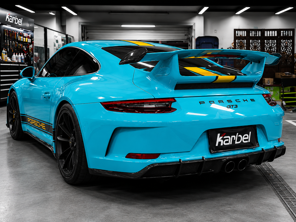 Karbel-Dry Carbon Rear Diffuser for Porsche 911 991.2 GT3 Pre-preg Carbon Fiber