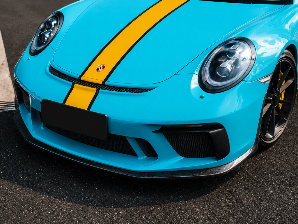 Karbel-Dry Carbon Front Splitter & Side Lip Extension for Porsche 911 991.2 GT3 Carbon Fiber