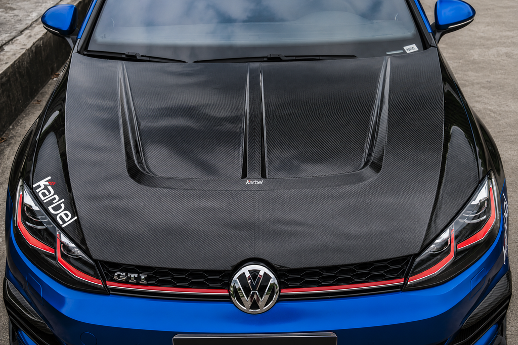 Karbel-Dry Carbon Hood for Volkswagen Golf/GTI/Golf R MK7.5 & MK7 Pre-preg Carbon Fiber