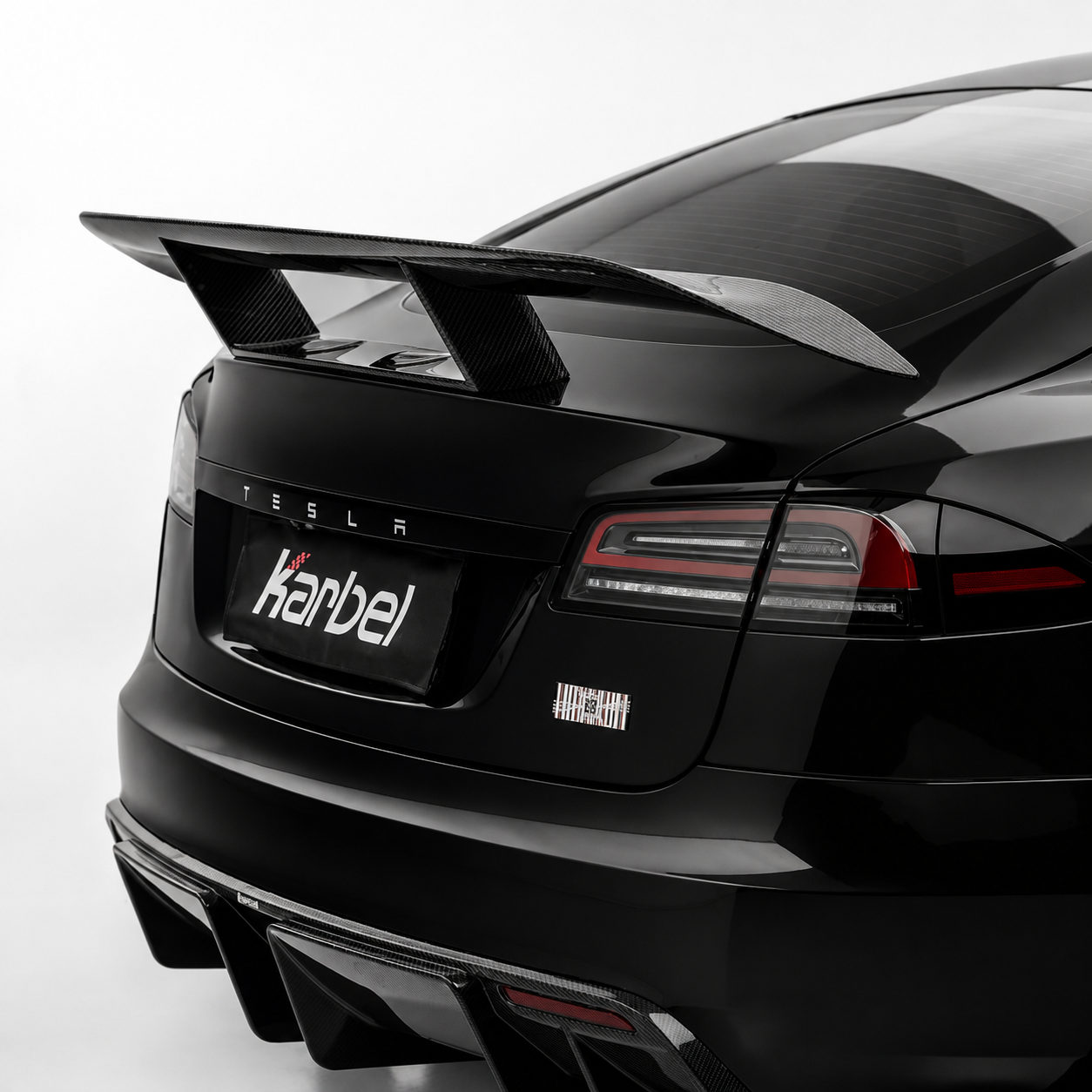 Karbel-Dry Carbon Rear Wing for Tesla Model S 3rd Gen Late 2021-Onwards Dry Pre-preg Carbon Fiber