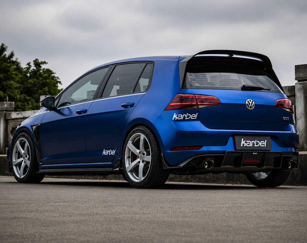 Karbel-Dry Carbon Side Skirts for Volkswagen Golf & GTI & Golf R MK7.5 Carbon Fiber
