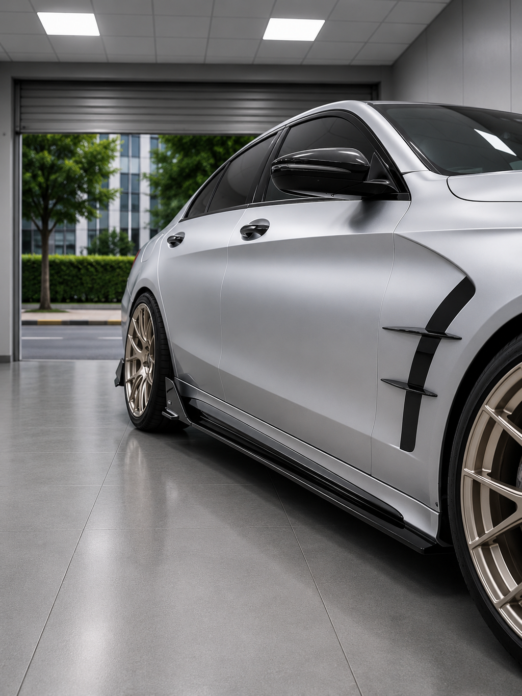 VTEN-Mercedes Benz Side Skirts C-Class AMG C63S C63 C43 C450 C300 W205 Sedan W205 Sedan Facelift 2015-2021