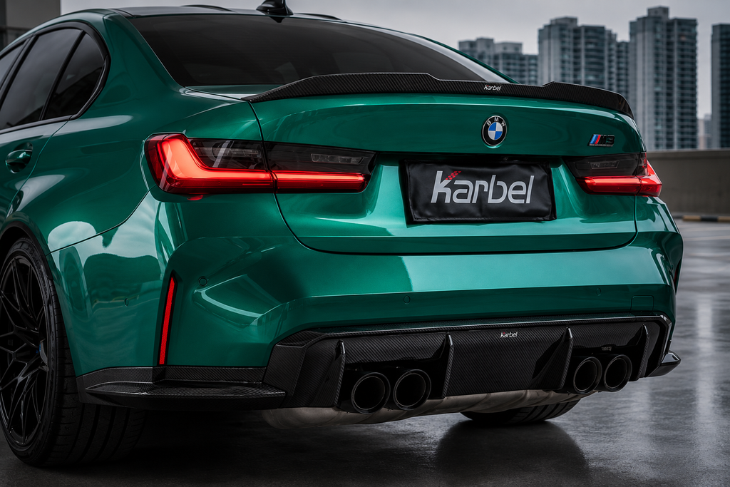 Karbel-Dry Carbon Fiber V1 Rear Diffuser&Canards For M3 G80 2021-Onwards