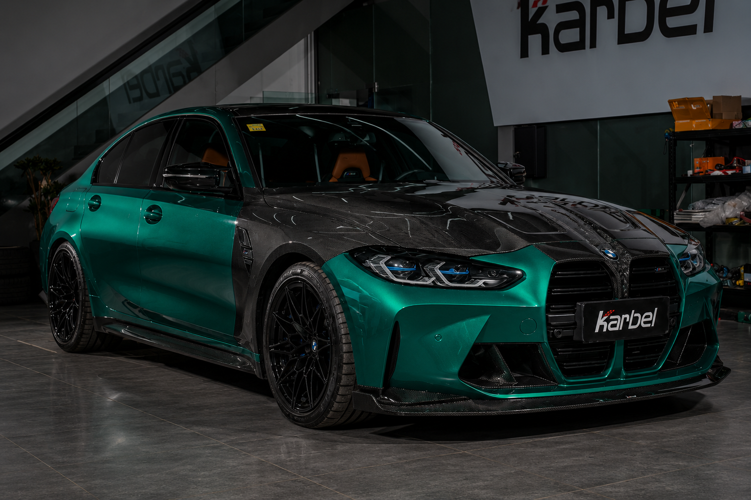 Karbel-Dry Carbon Fiber V1 Side Skirts For M3 G80 2021-Onwards